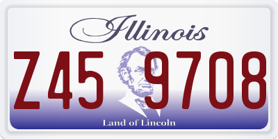 IL license plate Z459708