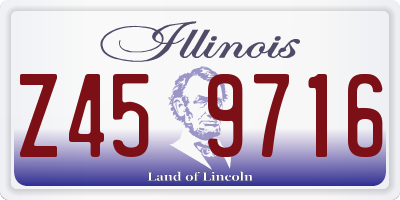 IL license plate Z459716