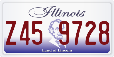 IL license plate Z459728