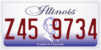 IL license plate Z459734