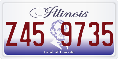 IL license plate Z459735