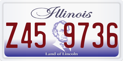IL license plate Z459736
