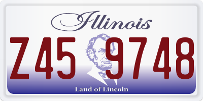 IL license plate Z459748