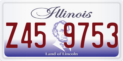 IL license plate Z459753
