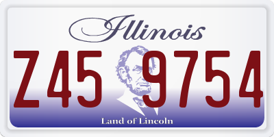 IL license plate Z459754