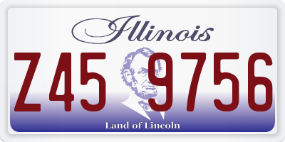 IL license plate Z459756
