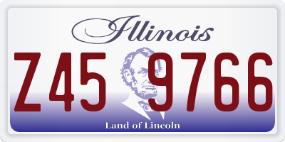 IL license plate Z459766