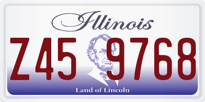 IL license plate Z459768