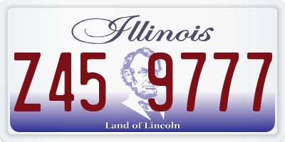 IL license plate Z459777