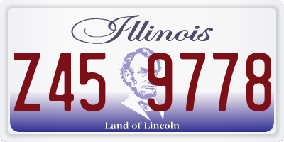 IL license plate Z459778