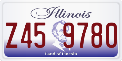 IL license plate Z459780