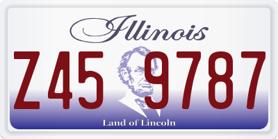 IL license plate Z459787