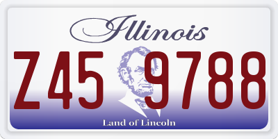 IL license plate Z459788