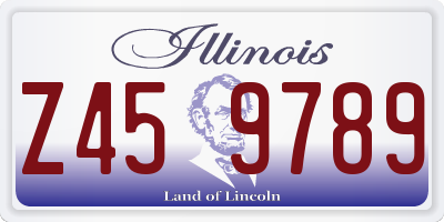 IL license plate Z459789
