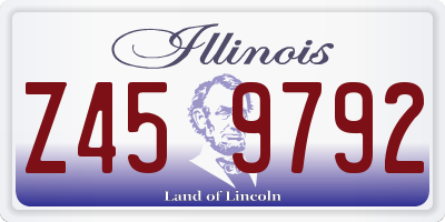 IL license plate Z459792