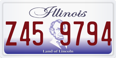 IL license plate Z459794