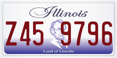 IL license plate Z459796