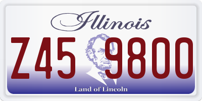 IL license plate Z459800