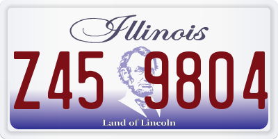 IL license plate Z459804