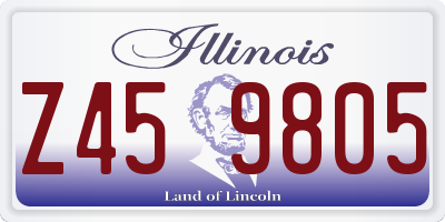 IL license plate Z459805