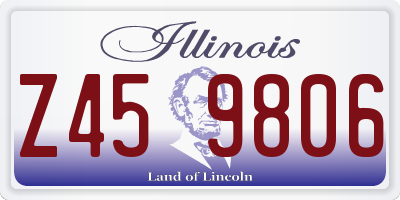 IL license plate Z459806