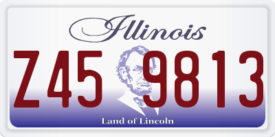 IL license plate Z459813