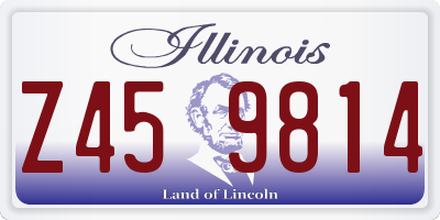 IL license plate Z459814