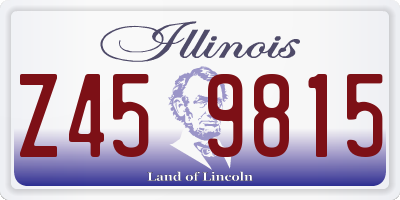 IL license plate Z459815
