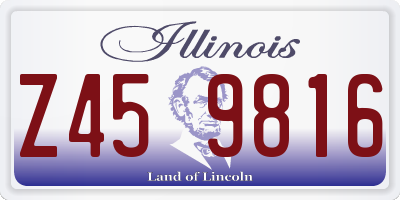 IL license plate Z459816