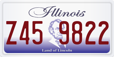 IL license plate Z459822