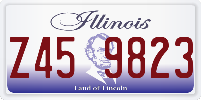 IL license plate Z459823