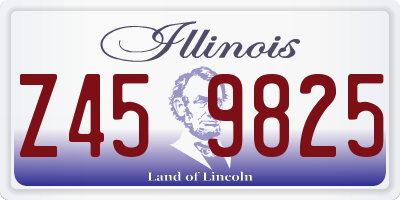 IL license plate Z459825