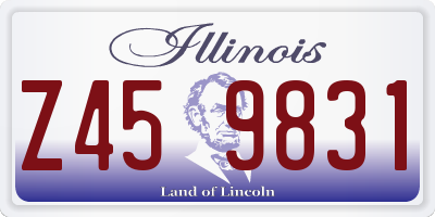IL license plate Z459831
