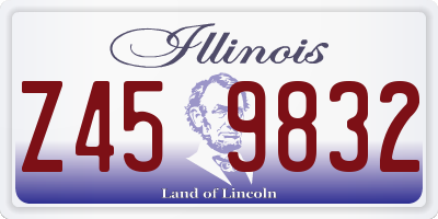 IL license plate Z459832