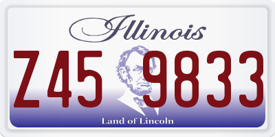 IL license plate Z459833