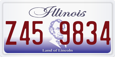 IL license plate Z459834