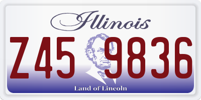 IL license plate Z459836