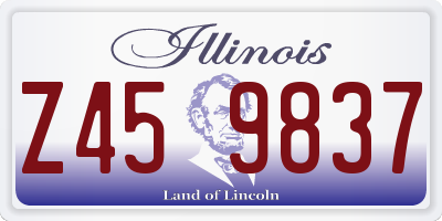 IL license plate Z459837