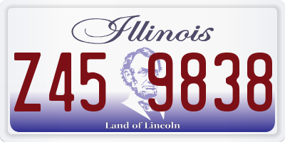 IL license plate Z459838