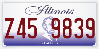 IL license plate Z459839
