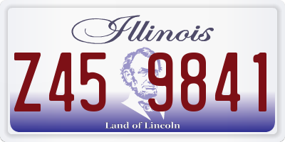 IL license plate Z459841
