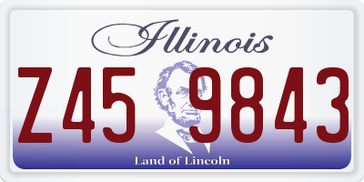 IL license plate Z459843