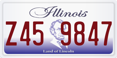 IL license plate Z459847