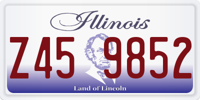 IL license plate Z459852
