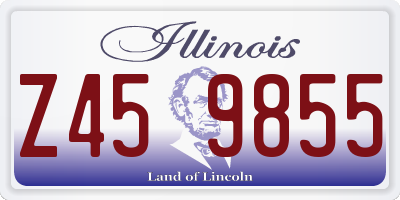IL license plate Z459855