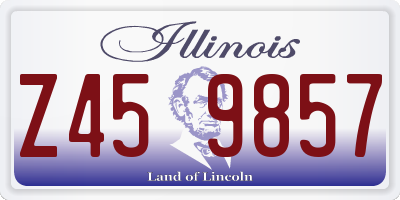 IL license plate Z459857