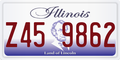 IL license plate Z459862