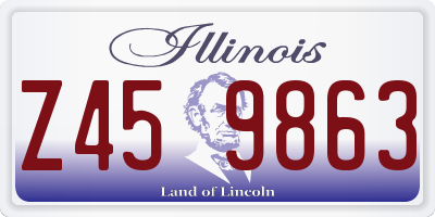 IL license plate Z459863