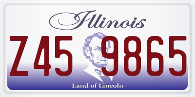 IL license plate Z459865