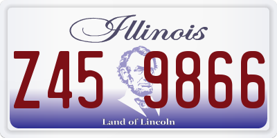 IL license plate Z459866